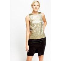 zig zag metallic top