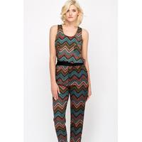 zig zag contrast top