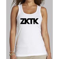 zktk strapless black letters woman