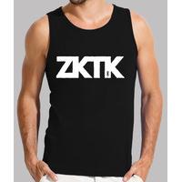 zktk white lettering man without sleeves