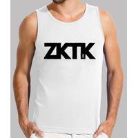 zktk black lettering man without sleeves