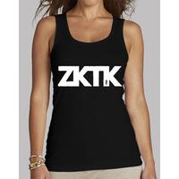 zktk strapless white letters woman