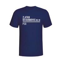 zlatan ibrahimovic psg squad t shirt navy