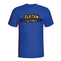 zlatan ibrahimovic comic book t shirt blue