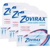 Zovirax Cold Sore Cream Pump Triple Pack