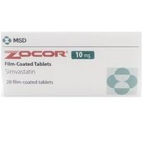 Zocor 10mg (Simvastatin) 28 Tablets