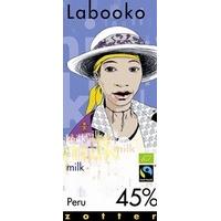 Zotter, Labooko Peru, 45% milk chocolate bar