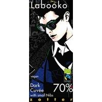 Zotter, Labooko Dark Cuvee with nibs, 70% dark chocolate bar