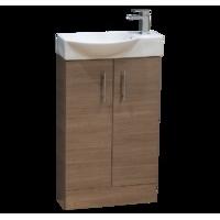 zone 500mm mini vanity unit medium oak