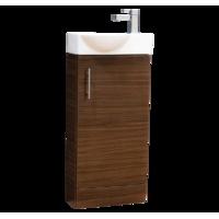 zone 400mm mini cloakroom unit walnut