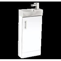 zone 400mm cloakroom unit white gloss