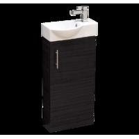 zone 400mm cloakroom unit black ash