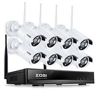 ZOSI8CH 960P NVR Wireless CCTV System 8pcs 1.3MP IP Camera Wifi Waterproof Home Security Surveillance Kit
