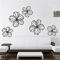 ZOOYOO Lotus Flower Removable Wall Stickers Window Sticker Art Decals Mural DIY Wallpaper for Room Decal 4242CM
