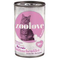 zoolove Wet Cat Food - Chicken - 6 x 140g