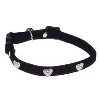 zoolove Diamond Hearts Cat Collar - Black