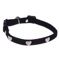 zoolove diamond hearts cat collar black