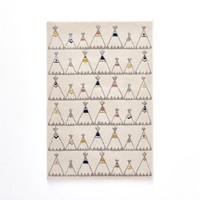 zoupiou childs rug with teepee motifs