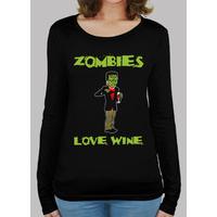 zombies love wine - m / l girl