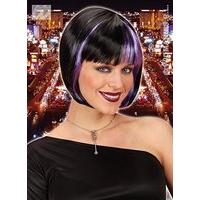 Zoey - Black Streaked/purple Wig For Hair Accessory Fancy Dress