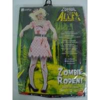 Zombie Rodent Costume, Pink, With Dress, Belt & Headband