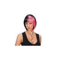Zoey - Black Streaked/pink Wig For Hair Accessory Fancy Dress