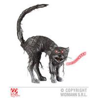 Zombie Cat With Flashing Lights And Noise 28cm Halloween