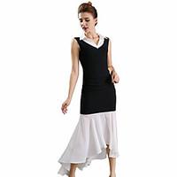 zosol womens going out party sexy cute a line dresspatchwork v neck ab ...