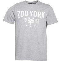 Zoo York Mens Crank Script Logo T-Shirt Athletic Grey Marl
