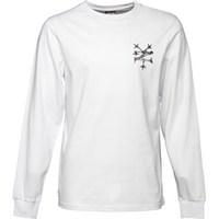 Zoo York Mens Cross Bones Back Print Long Sleeve T-Shirt White