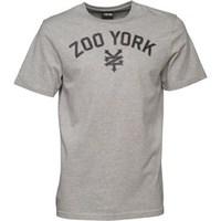 Zoo York Mens Arched Logo T-Shirt Athletic Grey Marl