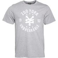 Zoo York Mens Arto Heritage Logo T-Shirt Athletic Grey Marl