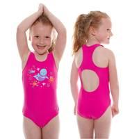 zoggs swimming costume pink 1 2 years