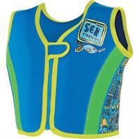 zoggs kids deep sea swim jacket bluemulti colour 2 3 years