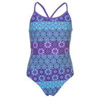 Zoggs Tribal Powerback Swimsuit Junior Girls