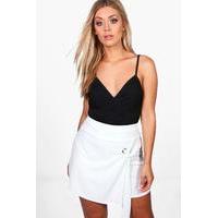 zoe eyelet tie detail skort ivory