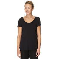 zoca womens pique loose fit t shirt black black