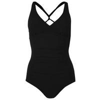 zoggs classic twist back swimsuit ladies