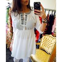 Zofia embroidered chiffon blouse