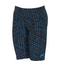 Zoggs Maze Boys Swimming Jammers - Black/Blue, 23\