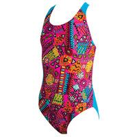 Zoggs Tribal Art Flyback Girls Swimsuit - 30\"