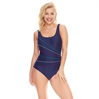 Zoggs Modern Aztec Piped Scoopback Ladies Swimsuit - 34\