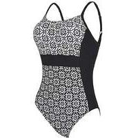 zoggs nouveau deco side panel swimsuit