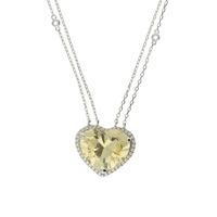 Zohara \'Passion\' Yellow Heart Pendant Necklace