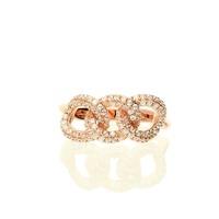 Zohara Chain Link Statement Ring In Rose Gold