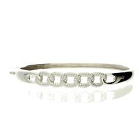 Zohara Chain Link Bangle In Silver