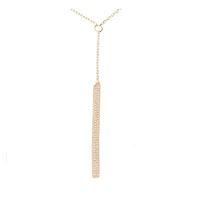 Zohara Bar Drop Necklace In Rose Gold