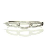 Zohara Chain Loop Bangle In Silver
