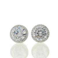 zohara stud earrings with clear cubic stones