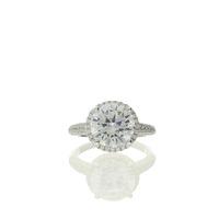 zohara cocktail ring with clear cubic zirconia stone setting